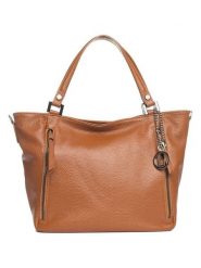 Lia Biassoni Skórzany shopper bag "Alserio" w kolorze jasnobrązowym - 42 x 26 x 14 cm rozmiar: onesize. Brązowe shopper bag damskie Lia Biassoni, bez wzorów, z materiału, przez ramię, bez dodatków. Za 356.61 zł.