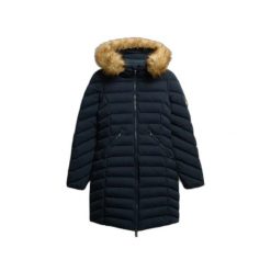 Parka dla kobiet Superdry Fuji. Niebieskie parki damskie Superdry., na zimę, bez wzorów. W wyprzedaży za 532.85 zł.
