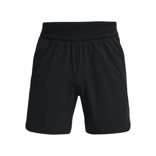 Szorty Under Armour Peak. Czarne szorty męskie Under Armour, bez wzorów, z elastanu. Za 258.85 zł.