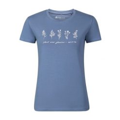 Koszulka damska bawełniana Alpine Pro Norda. Niebieskie t-shirty damskie Alpine Pro, bez wzorów, z bawełny, bez kołnierzyka. W wyprzedaży za 49.00 zł.