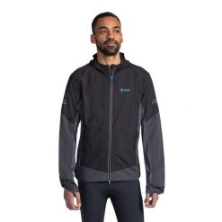 Kurtka Kilpi Rayen. Czarne kurtki treningowe męskie Kilpi, m, bez wzorów, z nylonu, do biegania. Za 370.41 zł.