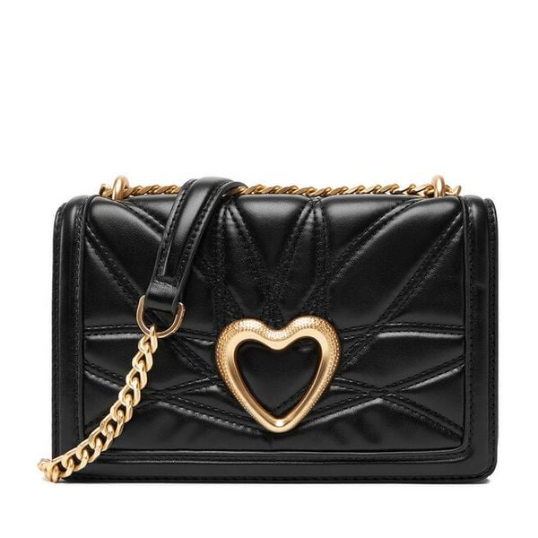 Torebka Eva Minge. Czarne torebki klasyczne damskie Eva Minge, bez wzorów, wizytowe, bez kołnierzyka, bez ramiączek. Za 169.99 zł.