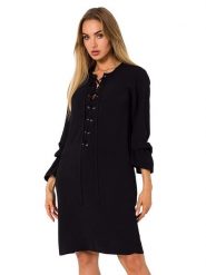 Made of emotion Sukienka w kolorze czarnym rozmiar: M. Czarne sukienki damskie Made Of Emotion, na co dzień, m, bez wzorów, bez kołnierzyka, bez ramiączek, mini, proste. Za 129.99 zł.