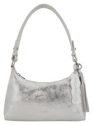 Charm Skórzana torebka w kolorze srebrnym - 28 x 16 x 5 cm rozmiar: onesize. Szare torebki klasyczne damskie Charm, bez wzorów, z materiału, bez dodatków. Za 173.99 zł.