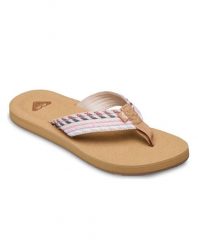 Sandały dla Kobiety PORTO ROPE Brązowy. Brązowe sandały damskie Roxy, bez wzorów, z bawełny, bez obcasa. Za 129.99 zł.