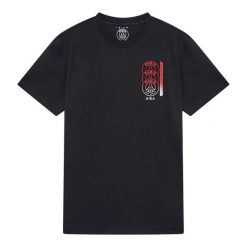 Koszulka męska PSG. Czarne t-shirty sportowe męskie PARIS SAINT GERMAIN, m, bez ramiączek, do piłki nożnej. Za 159.99 zł.
