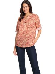 WITT WEIDEN Bluzka w kolorze czerwonym rozmiar: 44. Czerwone bluzki damskie WITT WEIDEN, bez wzorów, z bawełny, bez kołnierzyka, bez ramiączek. Za 60.88 zł.