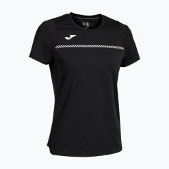 Koszulka tenisowa damska Joma Smash W. Czarne bluzki sportowe damskie Joma, xs, z materiału, bez kołnierzyka, bez ramiączek. Za 119.99 zł.