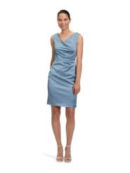 Vera Mont Sukienka w kolorze błękitnym rozmiar: 38. Niebieskie sukienki damskie Vera Mont, na co dzień, bez wzorów, bez kołnierzyka, bez ramiączek, mini, proste. Za 195.06 zł.