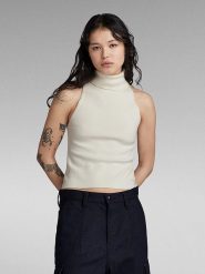 G-Star Top w kolorze kremowym rozmiar: S. Brązowe topy damskie G-Star, s, bez wzorów, z bawełny, bez kołnierzyka. Za 127.35 zł.