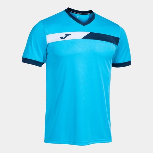 Koszulka tenisowa męska Joma Court. Niebieskie t-shirty sportowe męskie Joma, m, bez ramiączek, do piłki nożnej. Za 59.99 zł.