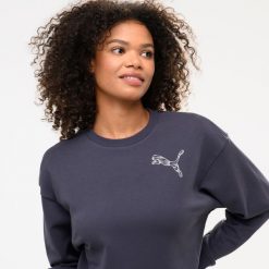 Bluza damska Puma Gym & Pilates. Szare bluzy bez kaptura damskie Puma, xl, z bawełny. W wyprzedaży za 99.99 zł.