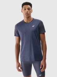 4F Koszulka sportowa w kolorze granatowym rozmiar: XL. Niebieskie t-shirty sportowe męskie 4f, xl, z materiału, bez ramiączek, outdoorowe. Za 102.66 zł.
