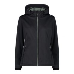 Damska kurtka turystyczna z kapturem CMP. Brązowe kurtki damskie CMP, l, bez wzorów, z softshellu, z kapturem. Za 386.25 zł.