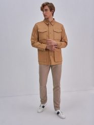 BIG STAR Kurtka przejściowa w kolorze jasnobrązowym rozmiar: S. Brązowe kurtki męskie Big Star, s, bez wzorów, retro, bez kaptura. Za 219.99 zł.