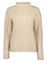 Blue Seven Sweter w kolorze beżowym rozmiar: 40. Brązowe golfy damskie Blue Seven, bez wzorów, ze splotem, bez ramiączek. Za 92.64 zł.
