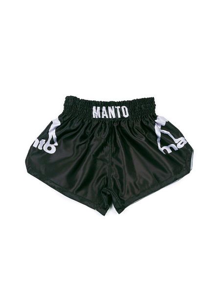 Spodenki do Muay Thai męskie Manto Dual. Czarne szorty męskie Manto, z materiału, bez kołnierzyka. Za 129.00 zł.