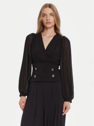 Rinascimento Bluzka CFC0126180003 Czarny Regular Fit. Czarne bluzki damskie RINASCIMENTO, s, bez wzorów, z syntetyku, bez ramiączek. Za 379.99 zł.