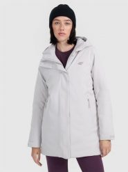 4F Parka zimowa membrana 8000 damska - szara S. Szare parki damskie 4f, na zimę, s, bez wzorów. Za 499.99 zł.