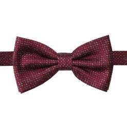 Mucha Męska - His Story - Bordo, Drobny Wzór. Czerwone krawaty i muchy męskie His Story, z aplikacjami, z mikrofibry, eleganckie. Za 45.00 zł.