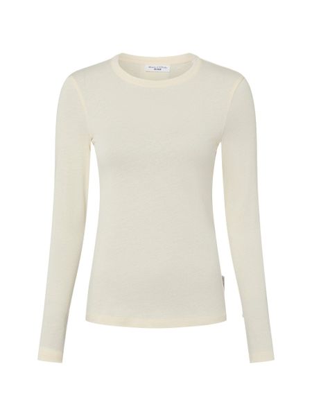 Marc O'Polo Denim koszulka z długim rękawem Kobiety Bawełna biały, L. Białe t-shirty damskie Marc O'Polo Denim, l, bez wzorów, z bawełny, bez kołnierzyka. Za 139.95 zł.