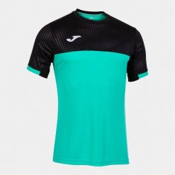 Koszulka do tenisa z krótkim rekawem męska Joma SHORT SLEEVE T- SHIRT. Czarne t-shirty męskie Joma, m, bez wzorów, bez kołnierzyka. W wyprzedaży za 113.25 zł.
