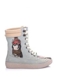 Streetfly Botki w kolorze szaroniebieskim ze wzorem rozmiar: 39. Niebieskie botki damskie Streetfly, bez obcasa, na platformie, bez zapięcia. Za 276.45 zł.