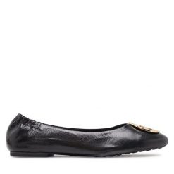 Baleriny Tory Burch. Czarne baleriny damskie Tory Burch, bez wzorów, bez obcasa. Za 839.99 zł.
