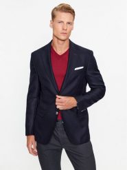 Boss Marynarka 50502974 Granatowy Regular Fit. Niebieskie marynarki męskie Boss, bez wzorów, z wełny. Za 1,909.00 zł.
