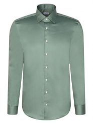 Seidensticker Koszula - Slim fit - w kolorze szarozielonym rozmiar: 38. Zielone koszule męskie Seidensticker, bez wzorów, z bawełny, bez kołnierzyka, bez ramiączek. Za 141.19 zł.