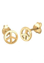 Elli Damskie kolczyki sztyfty Symbol Pokoju Trend w srebrze 925 Sterling Silver pozłacane Kolczyki 1 ct. Szare kolczyki damskie Elli, pozłacane, na sztyftcie. Za 198.99 zł.