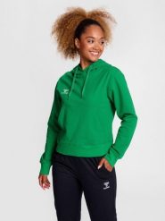 Damska bluza z kapturem Hummel Go 2.0. Czarne bluzy sportowe damskie HUMMEL, xl, bez wzorów, z bawełny, bez ramiączek, długie, z kapturem. Za 233.75 zł.
