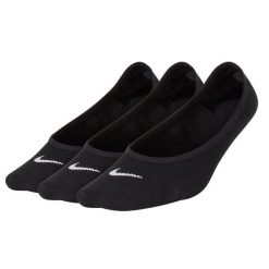 Skarpetki NoShow Dla Kobiet (zestaw 3 Sztuk). Czarne skarpetki damskie Nike, bez wzorów, z bawełny. Za 111.99 zł.