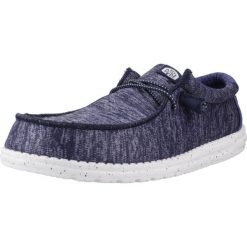 Buty HEY DUDE WALLY SPORT KNIT Niebieski. Niebieskie buty trekkingowe męskie PRO BRANDS, z tkaniny, bez zapięcia, trekkingowe. Za 183.99 zł.