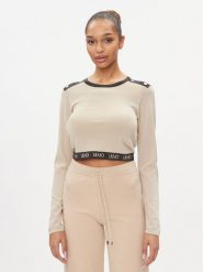 Liu Jo Sport Bluzka TA4008 MS014 Beżowy Regular Fit. Brązowe bluzki sportowe damskie Liu Jo Sport, xxl, bez wzorów, z wiskozy, bez ramiączek. Za 339.99 zł.