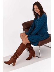 TATUUM Sukienka w kolorze niebieskim rozmiar: 36. Niebieskie sukienki damskie Tatuum, bez wzorów, z wiskozy, bez kołnierzyka, bez ramiączek, midi. Za 104.89 zł.