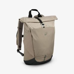 Plecak turystyczny Quechua NH500 Escape Rolltop 16+4 litry. Brązowe plecaki damskie QUECHUA, bez wzorów. Za 129.99 zł.