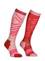 Skarpety skiturowe damskie Ortovox Ski Tour Long Socks. Czerwone skarpetki damskie ORTOVOX, bez wzorów, z elastanu. Za 192.49 zł.