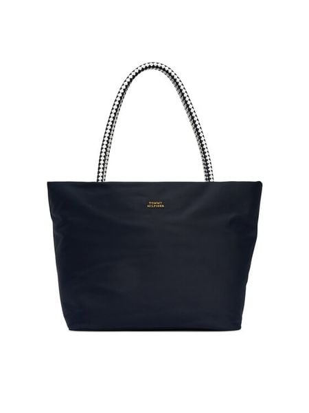 Tommy Hilfiger Torebka Th Marina Hobo/Tote Nylon AW0AW18862 Granatowy. Niebieskie torebki klasyczne damskie Tommy Hilfiger, bez wzorów, z materiału, bez dodatków. Za 569.99 zł.