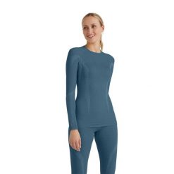 Damska koszulka z długim rękawem Falke Wool-Tech. Niebieskie t-shirty damskie Falke, m, bez wzorów, z dzianiny, bez kołnierzyka. Za 489.15 zł.