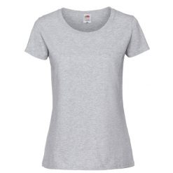 Koszulka Damska Iconic 195 Premium Heather T-shirt. Szare bluzki damskie Fruit of the Loom, xl, bez wzorów, sportowe, bez kołnierzyka, bez ramiączek. Za 35.99 zł.