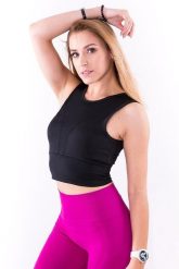 Stanik sportowy damski 2skin STUDIO TOP BLACK. Czarne topy sportowe damskie 2SkIN, m, bez wzorów, z materiału, bez ramiączek. Za 59.00 zł.
