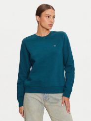 Tommy Jeans Bluza DW0DW19959 Zielony Regular Fit. Zielone bluzy bez kaptura damskie Tommy Jeans, m, z bawełny. Za 179.99 zł.