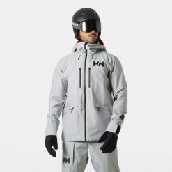 Kurtka narciarska Helly Hansen Garibaldi 2.0. Szare kurtki męskie Helly Hansen, na zimę, m, bez wzorów, z puchu, sportowe, bez kaptura. Za 1,851.50 zł.