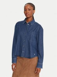 Weekend Max Mara Koszula jeansowa Obbia 2525116052 Niebieski Boxy Fit. Niebieskie koszule damskie Weekend Max Mara, bez wzorów, z bawełny, bez kołnierzyka, bez ramiączek. Za 829.99 zł.