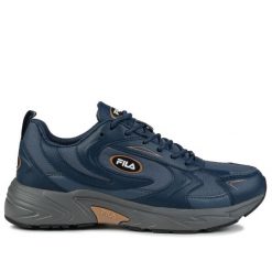 Buty męskie sportowe do chodzenia Fila KREATIX. Niebieskie buty sportowe na co dzień męskie Fila, z gumy, bez zapięcia, trekkingowe. Za 209.00 zł.