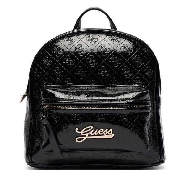 Plecak Guess. Czarne plecaki damskie Guess, z aplikacjami. Za 324.99 zł.