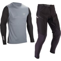 Komplet rowerowy (koszulka+spodnie) LEATT Ride Kit MTB 1.0. Czarne spodnie materiałowe męskie LEATT, bez wzorów, sportowe. Za 449.00 zł.