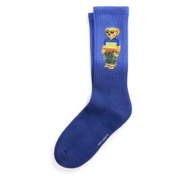Skarpety długie Polo Ralph Lauren. Niebieskie skarpetki męskie Polo Ralph Lauren, bez wzorów. Za 59.99 zł.