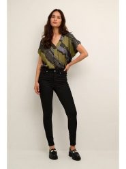 CULTURE Dżinsy - Slim fit - w kolorze czarnym rozmiar: 40. Czarne jeansy damskie Culture, z podwyższonym stanem. Za 197.63 zł.